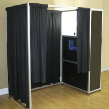 enclosed photo booth, handicap accessible, fits large groups. High resolution photo strips. weddings, parties, corporate events, holiday parties! 