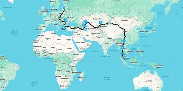 MotoMatesExpedition route from Lithuania to Singapore. Support Video Project Support: “Lithuania to