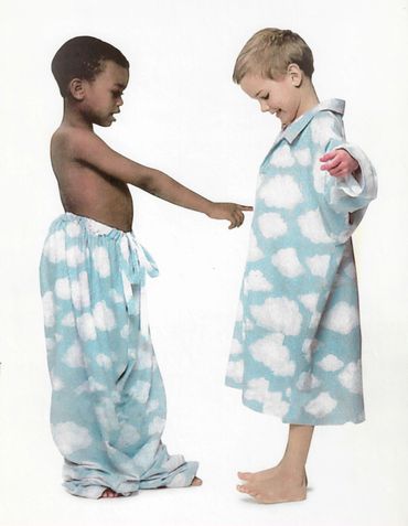 Cloud 9 lounger pajama on cute kids by Nick ad Nora