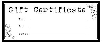 Gift Certificate