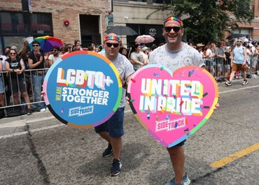 Northshore Sound on the 2025 Sidetrack float at Chicago Pride Parade