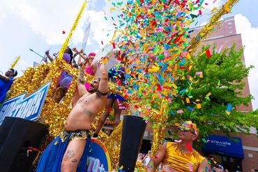 Northshore Sound on the 2025 Sidetrack float at Chicago Pride Parade
