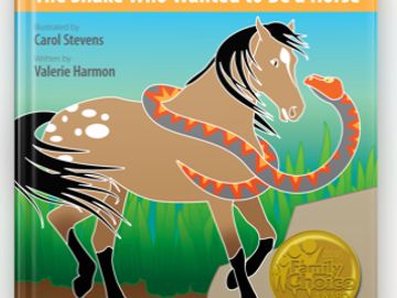 Children's picture book Snake Who Wanted to be a Horse illustrated storybook author Valerie Harmon