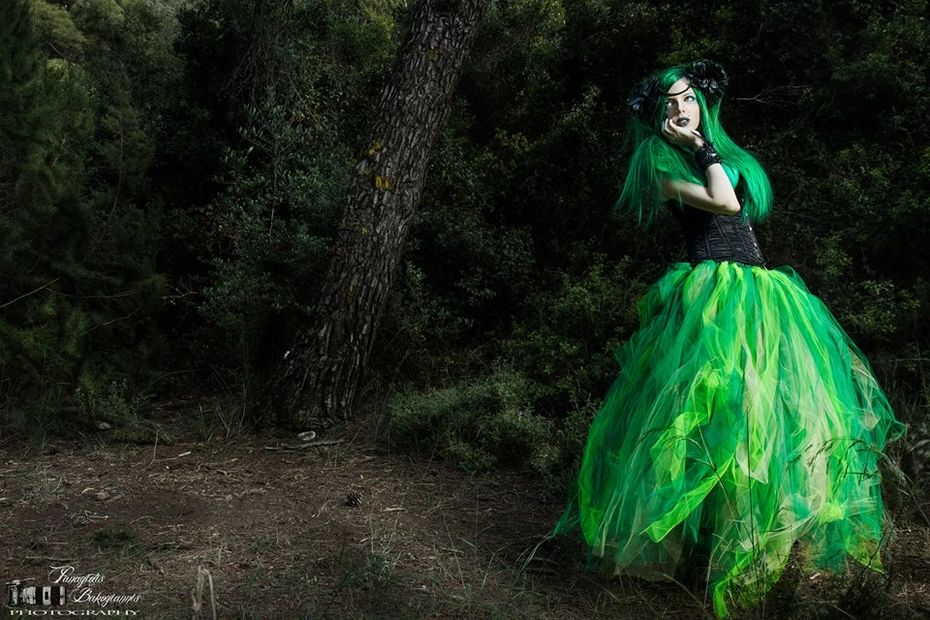 Fairy tulle skirt, halloween costume, bridal skirt, fantasy costume, green tulle skirt