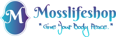 Mosslifeshop logo and slogan