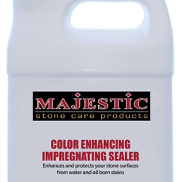 Marble sealer with color enhancer for periodic maintenance after marble restoration.