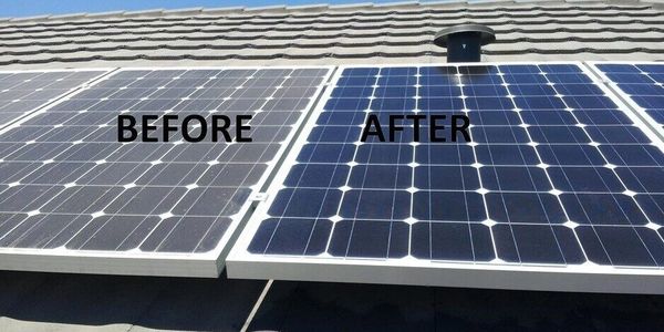 Clean and Dirty solar panel