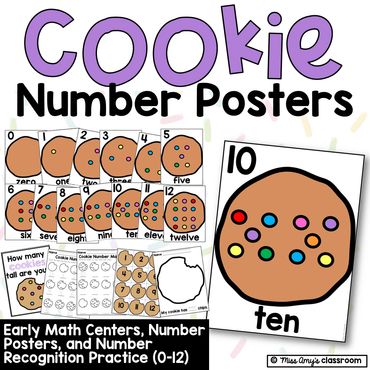 free preschool number posters