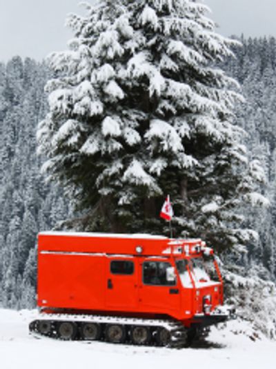 Snow cat skiing on Skibbatical