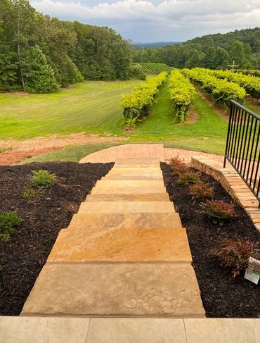 outdoor stone steps