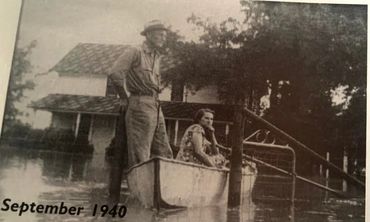 Cedar and B Street 1940. Parker's House in background.