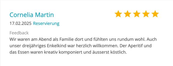 Gäste Feedback