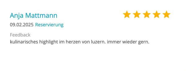 Gäste Feedback