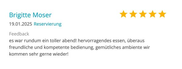 Gäste Feedback