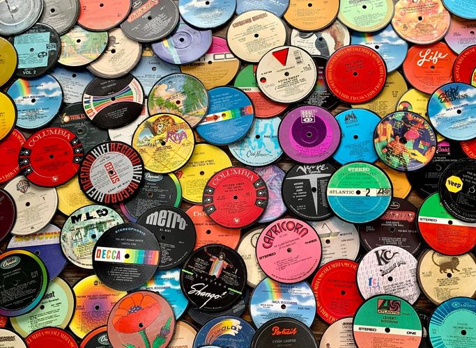 Upcycled Album Cover Notebooks & Record Coasters