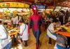 iLram as Spidey in Singapore promoting "The Amazing Spiderman 2" 