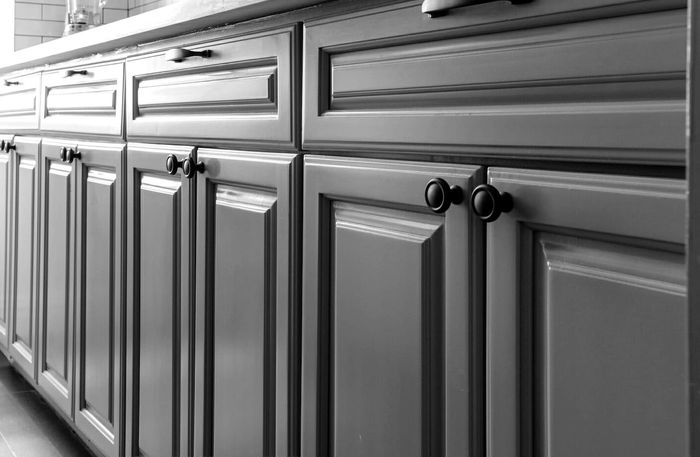 Powder coated cabinet doors and drawer fronts. Choose any color and texture.
