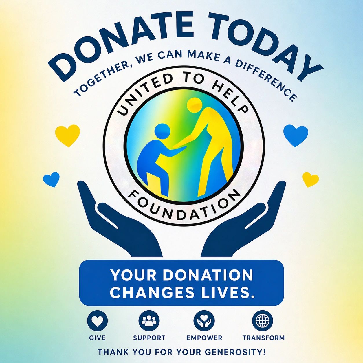 Donate today to support and change lives through the United to Help Foundation.