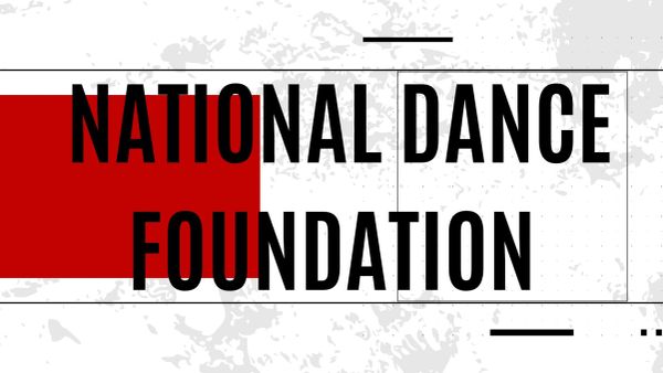 Logo with text 'National Dance Foundation'.