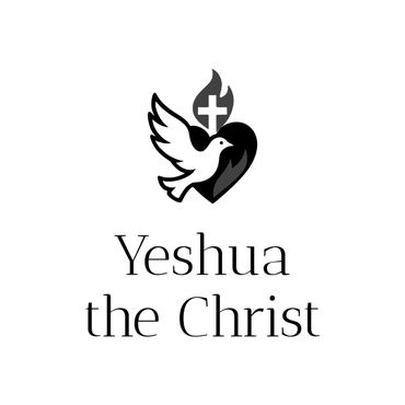Symbol of faith with dove, heart, flame, and cross above the text 'Yeshua the Christ'.