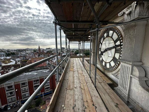 Scaffolding to Grade 2 Eastbourne town hall clock tower
Heritage Scaffold Solutions in East Sussex
