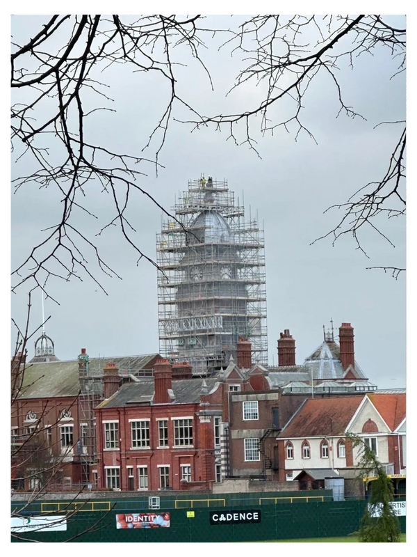 scaffolding for refurbishment of Grade 2 listed building in eastbourne, East Sussex