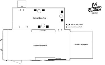 Exhibit Trailer with Center and Rear Display Area