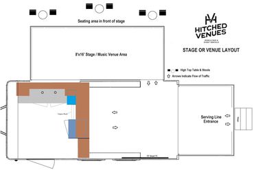 Social Areas with Seating Outside Stage