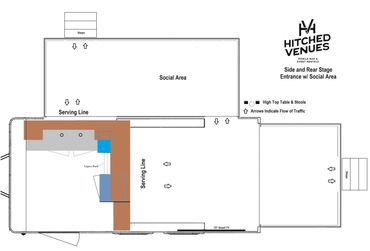 Bar Trailer Layout with two serving lines.