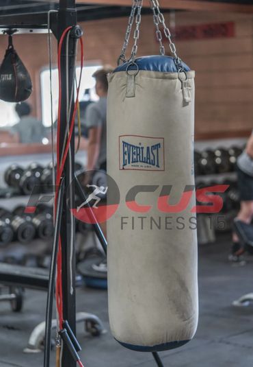 A heavy weight bag displayed at Focus Fitness 15, 800 Parsons Ave Columbus OH