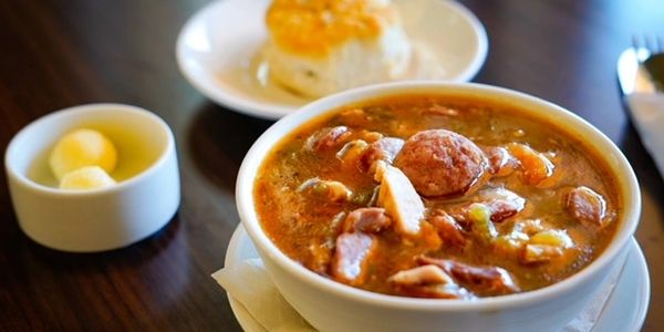 This Cajun or Creole Gumbo is the King of stews with its Dark Roux and assortment of Spices 