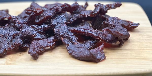 Incredibly flavorful Beef Jerky marinated in Yuzu Japanese BBQ Sauce with other Spices