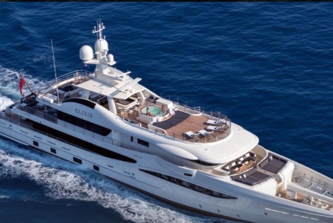 Yacht with hot tub view