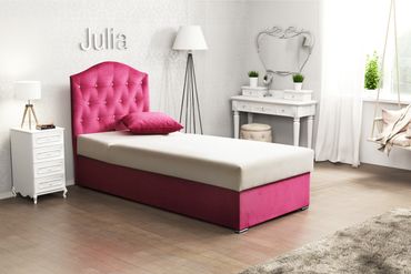 Julia twin bed pink bedroom storage furniture skyler design