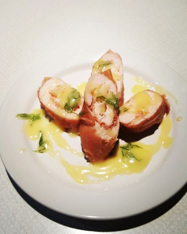 Prosciutto Wrapped Lemon Chicken Roulade