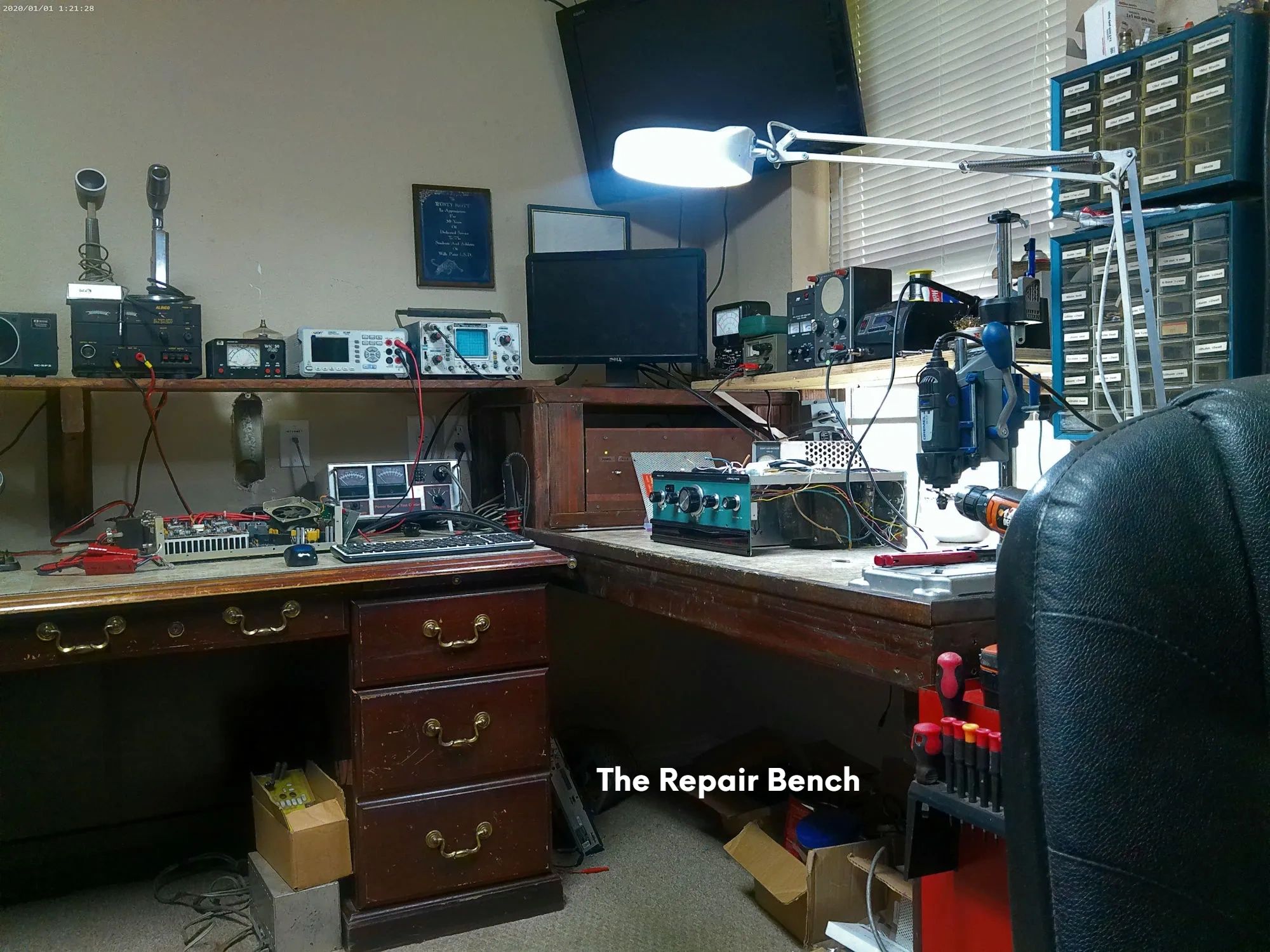 The Work Bench, where I do the repairs and assemble the Upgrade , and replacement Boards