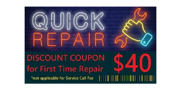 quick repair
efficient fix of appliances
same day repair service
discount for first time repair