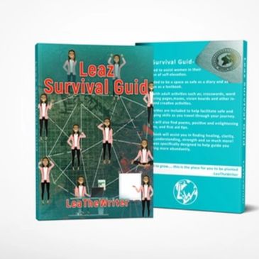 Book cover of 'Leaz Survival Guide' by Leaz The Writer with illustrated characters.