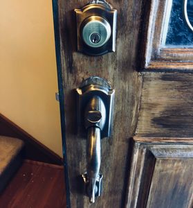 Residential locksmithing, door knobs, deadbolts, handle sets.