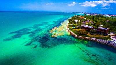 Siesta Key is a barrier island leading to Sarasota, Fl. The coastal wall around the island