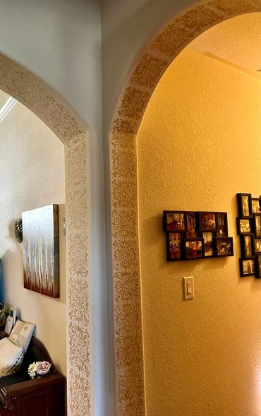 Stencils on arches