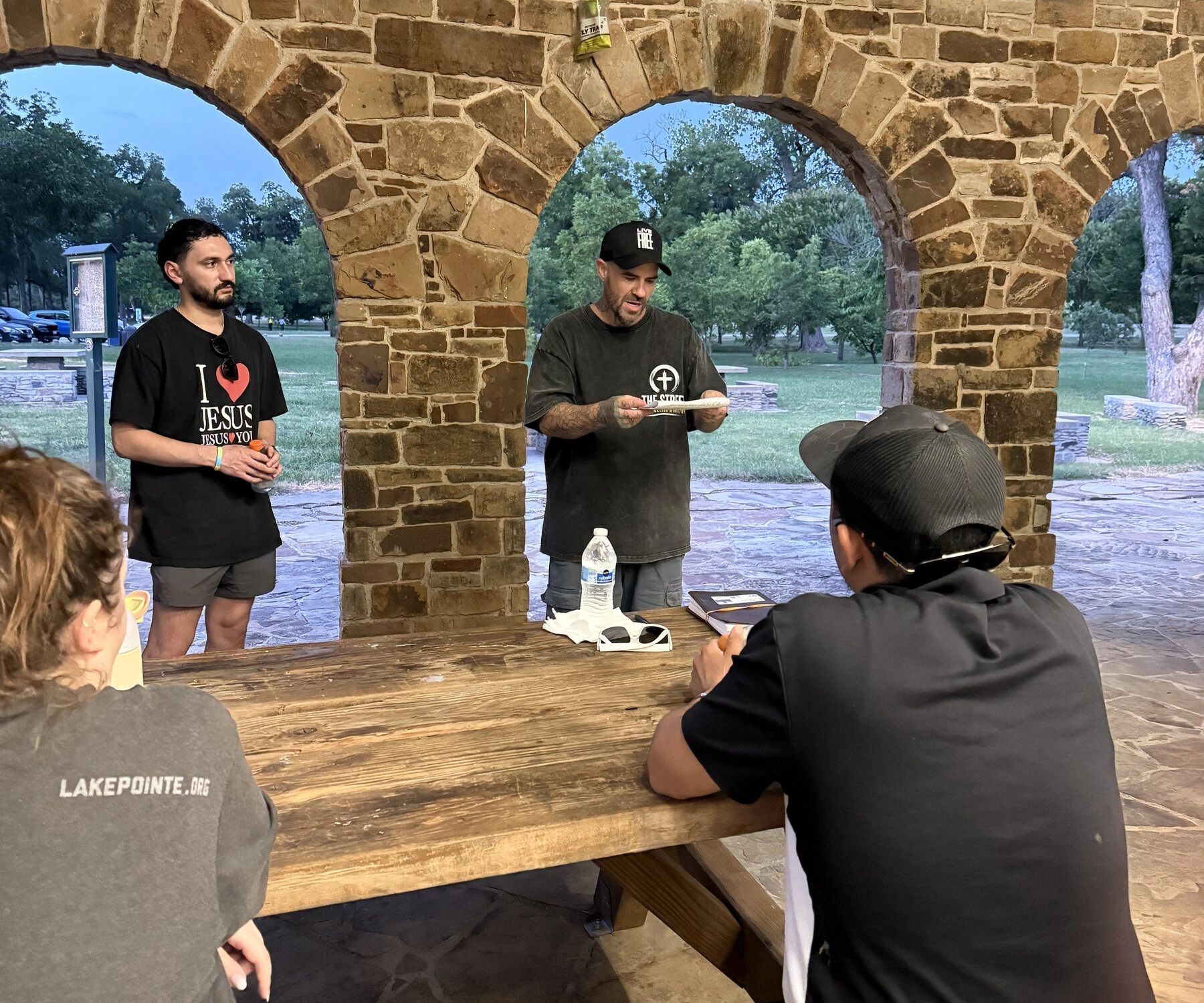 TSEM leaders providing Gospel training to participants at White Rock Lake in Dallas, TX.