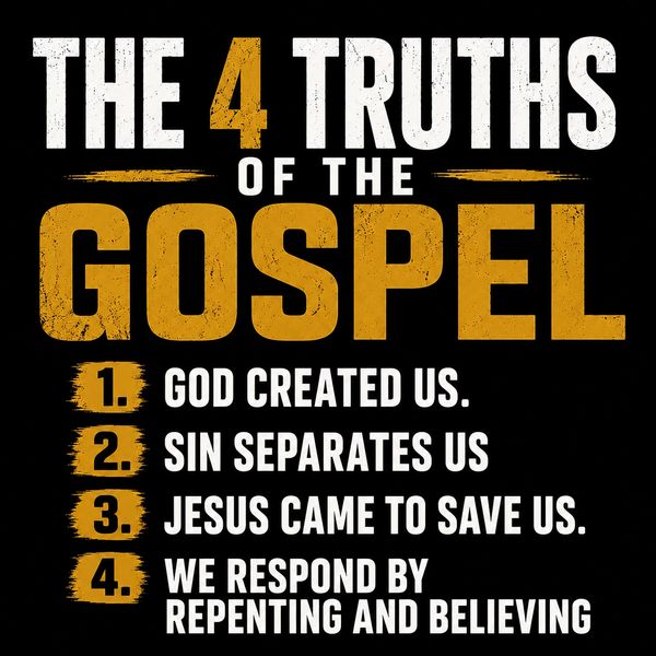 The 4 truths of the gospel listed.