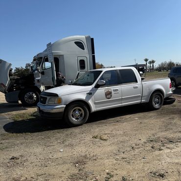 Our Mechanic working on DEF diagnostic on a semi truck.