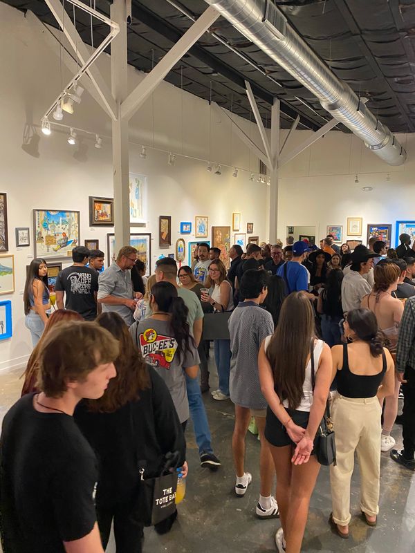 The opening of the Fabulous Wheeler Brothers from Lubbock inside FL!GHT Gallery.