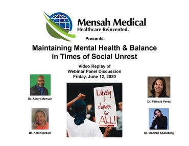 Maintaining Mental Health & Balance in Times of Social Unrest