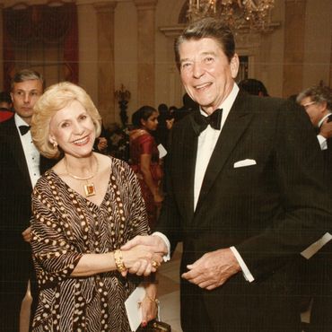 Alta Leath and President Ronald Reagan at the White House (Photo by White House Photographer)