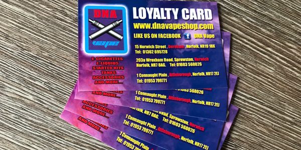loyalty card / norwich / dereham / attleborough / eliquid / coils / mods / kits
