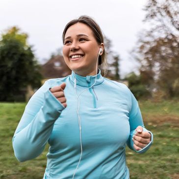 woman enjoying her run