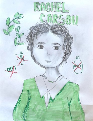 "I drew Rachel Carson, who is scientist I really admire. She wrote a book called Silent Spring, whic